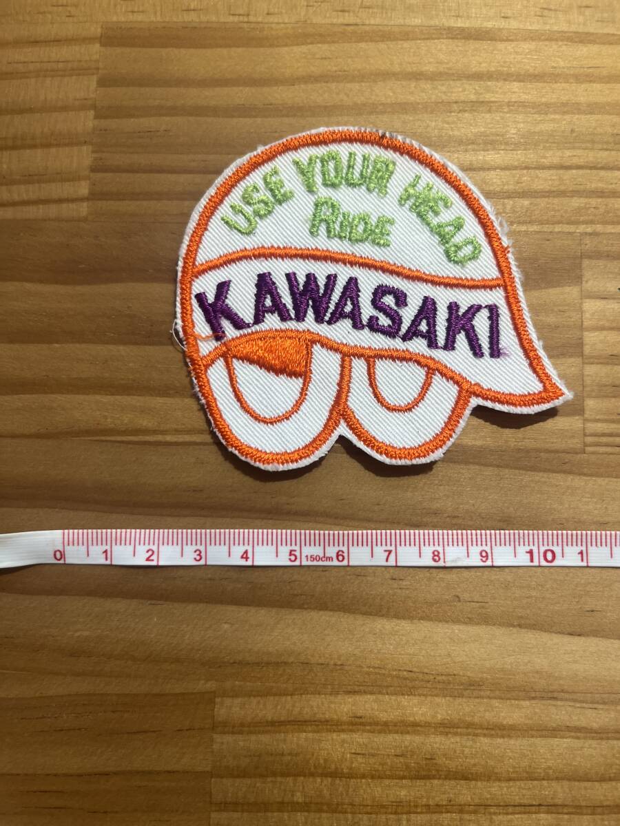 ビンテージ 刺繍 ワッペン カワサキ 当時物 KAWASAKI 旧車 Z1 Z2 W1 500SS 750SS マッハ 400FX Z1000 R1 GPZ 750RS
