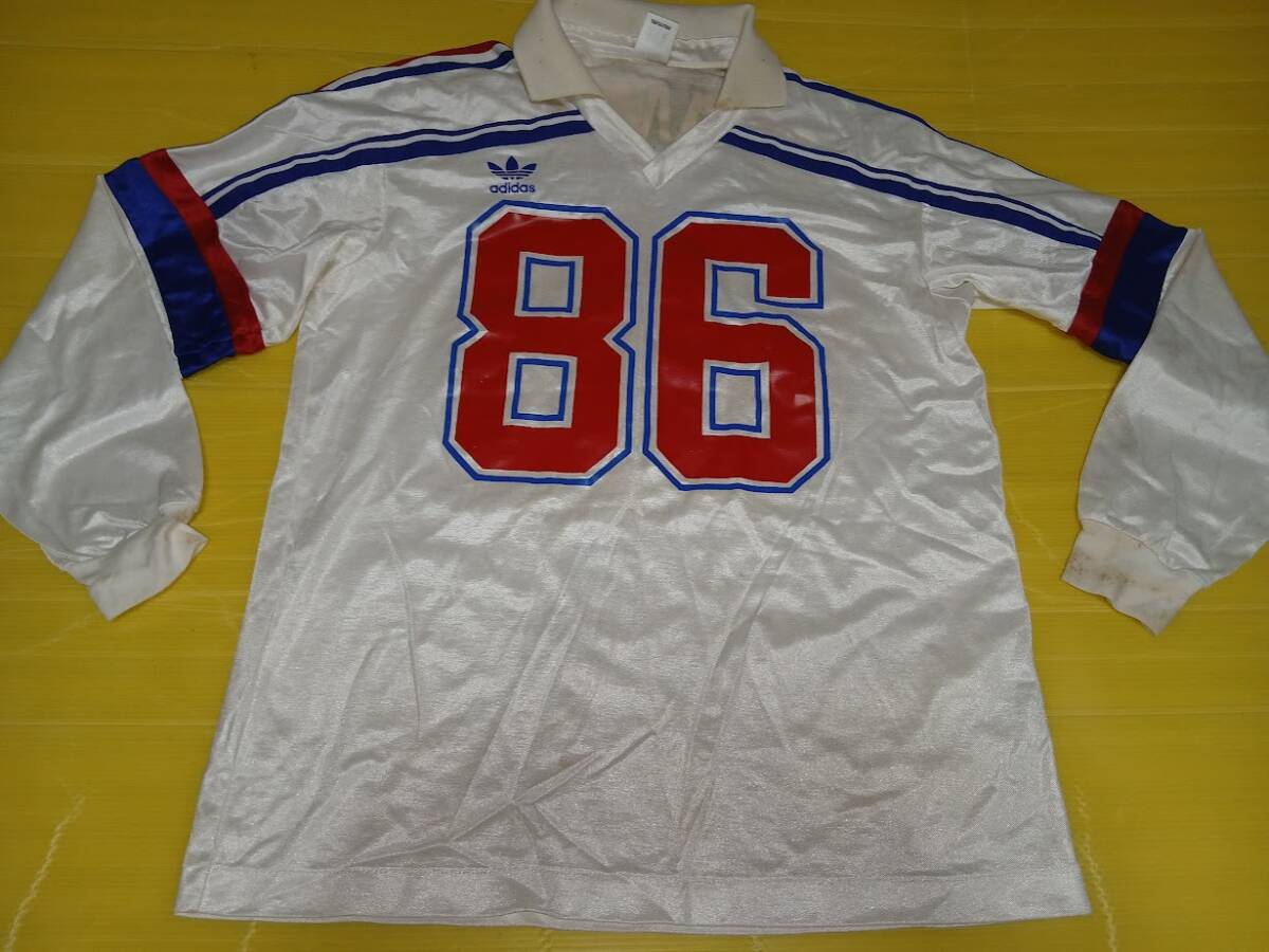 80年代デサント時代 ADidas製 サッカーフランス代表 長袖ユニフォーム プラティニ