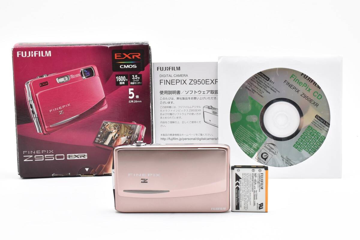 ■ ほぼ新品 ■ フジフイルム　FUJIFILM FinePix Z950EXR ピンクゴールド 《動作確認済・付属品付》 コンパクト デジタル カメラ #A103613M
