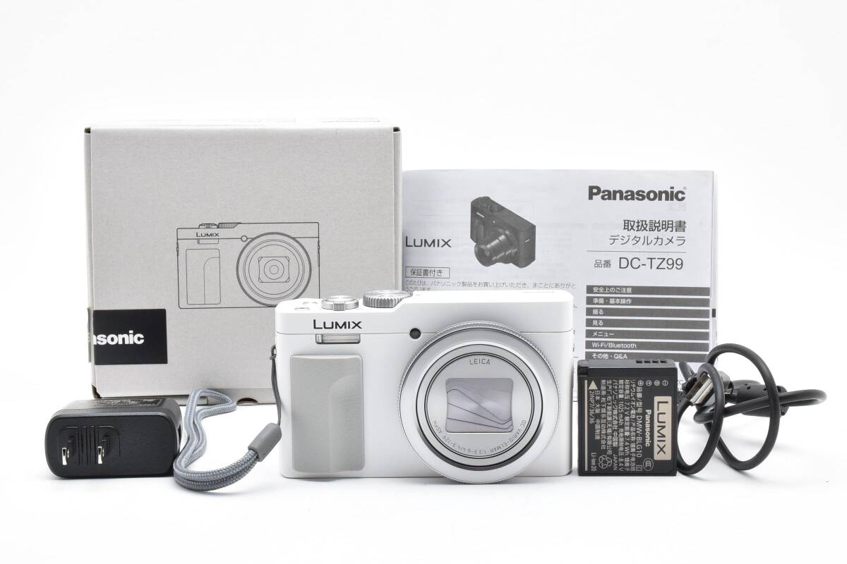 ■ ほぼ新品 ■ パナソニック　Panasonic LUMIX DC-TZ99 ホワイト 《動作確認済・付属品多数》 コンパクト デジタル カメラ #A1040-13M