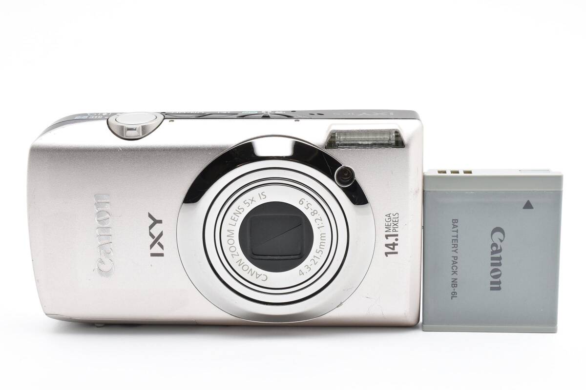 ■ 美品 ■ キヤノン　Canon IXY10S シルバー PC1467 《動作確認済・バッテリー付》 コンパクト デジタル カメラ #A1046-13M