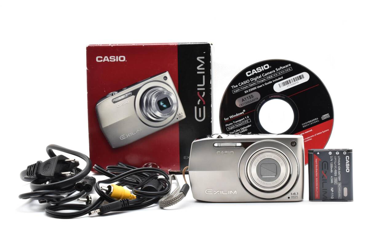 ■ 美品 ■ カシオ　CASIO EXILIM EX-Z2000 シルバー 《動作確認済・付属品多数》 コンパクト デジタル カメラ #A1069-25M