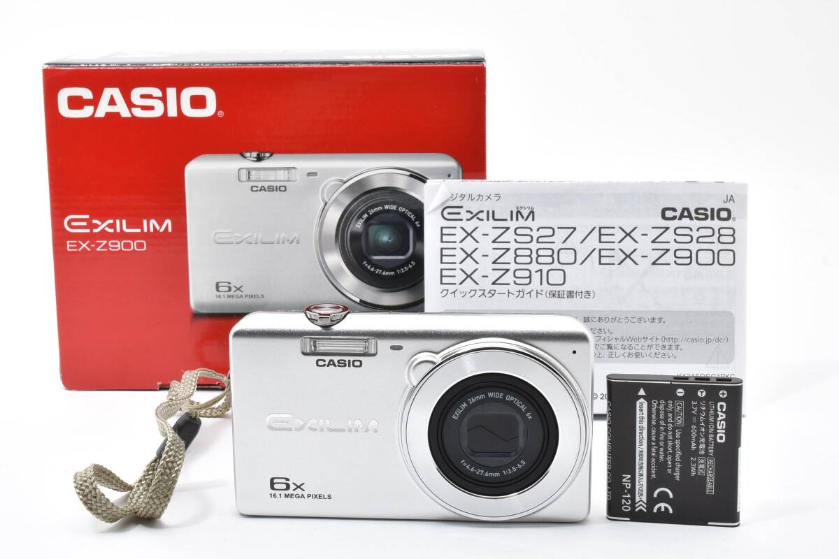 ■ 特上美品 ■ カシオ　CASIO EXILIM EX-Z900 シルバー 《動作確認済・付属品付》 コンパクト デジタル カメラ #A1094-28M