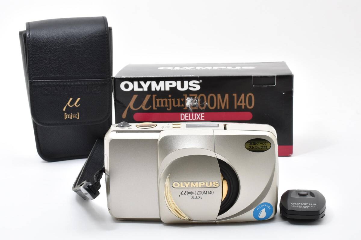 ■ 美品 ■ オリンパス　OLYMPUS μ [mju:] ZOOM 140 DELUXE 《動作確認済・付属品多数》 コンパクト フィルム カメラ #A1097-28M