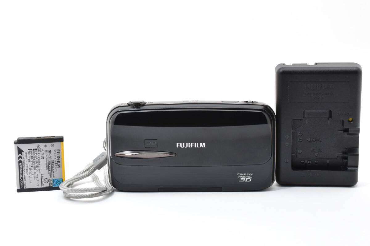 ■ 特上美品 ■ フジフイルム　FUJIFILM FINEPIX REAL 3D W3 ブラック 《動作確認済・付属品付》 コンパクト デジタル カメラ #A1101-28M