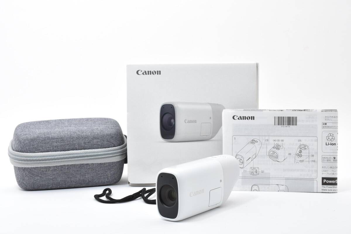 ■ ほぼ新品 ■ キヤノン　Canon PowerShot ZOOM ホワイト DS126849 《動作確認済・付属品付》 コンパクト デジタル カメラ #A1103-28M