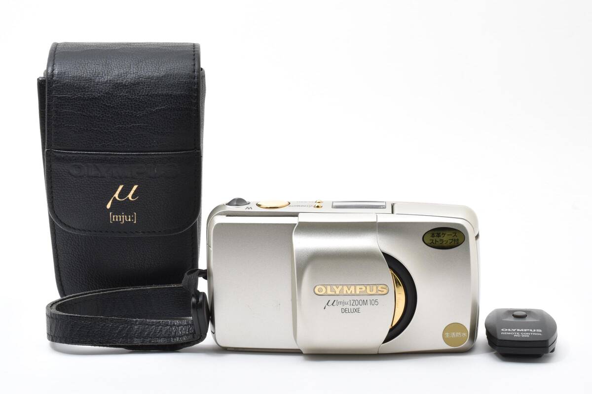 ■ 特上美品 ■ オリンパス　OLYMPUS μ [mju:] ZOOM 105 DELUXE 《動作確認済・ケース付》コンパクト フイルム カメラ #A1109-28M