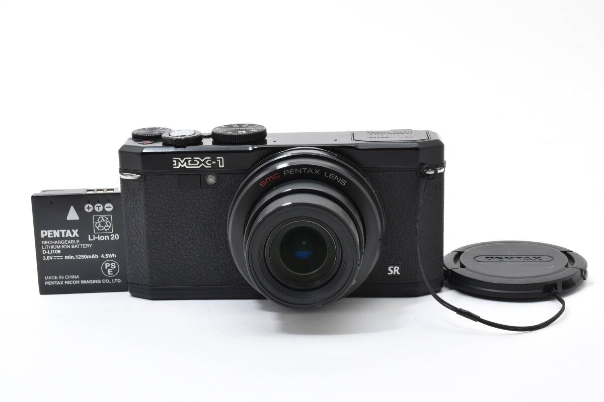 ■ 美品 ■ ペンタックス　PENTAX MX-1 クラシックブラック 《動作確認済・バッテリー付》 コンパクト デジタル カメラ #A1116-28M