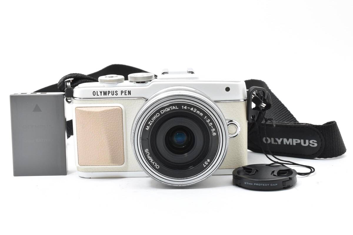 ■ 美品 ■ オリンパス　OLYMPUS PEN Lite E-PL7 ホワイト ＋ OLYMPUS M.ZUIKO DIGITAL 14-42mm 1:3.5-5.6 《動作確認済み》 #A1118-28M
