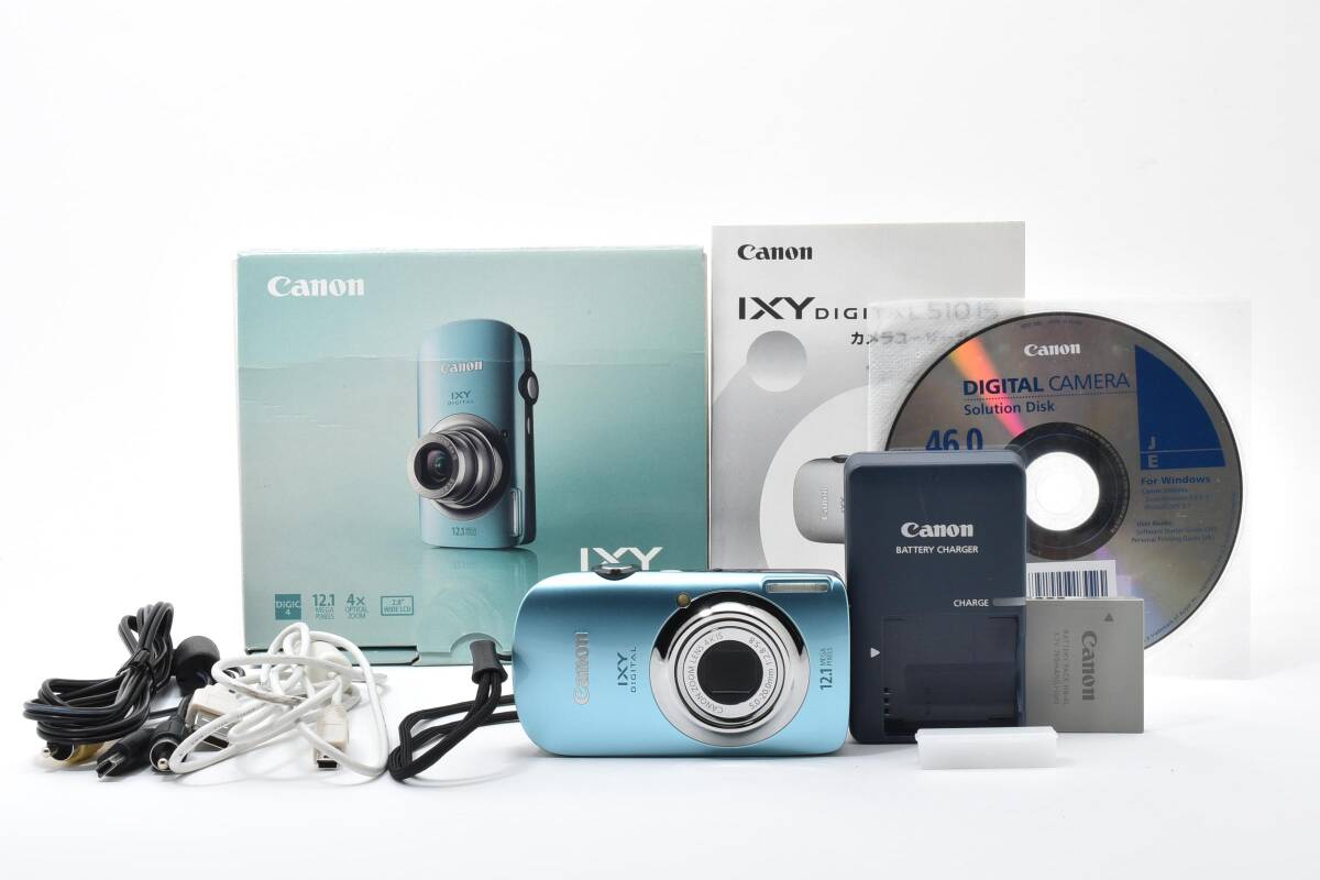キヤノン　Canon IXY DIGITAL 510 IS ブルー PC1356 《動作確認済・付属品多数》 コンパクト デジタル カメラ #A1105-28M