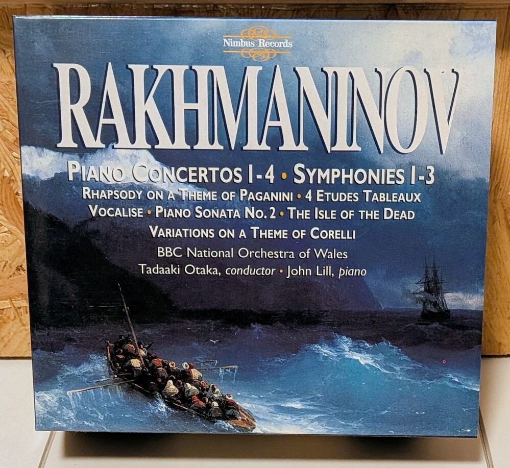 廃盤超希少 6CD Mimbus Records ジョン・リル 尾高忠明 ラフマニノフ ピアノ協奏曲 全集 交響曲 交響詩 全集 他