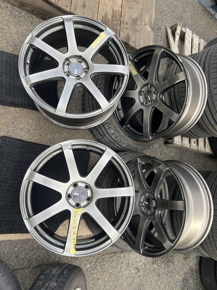  エンケイ PF07 19インチ アルミホイール　軽量　19×8J +45 5H PCD 100 　ENKEI　４本セット
