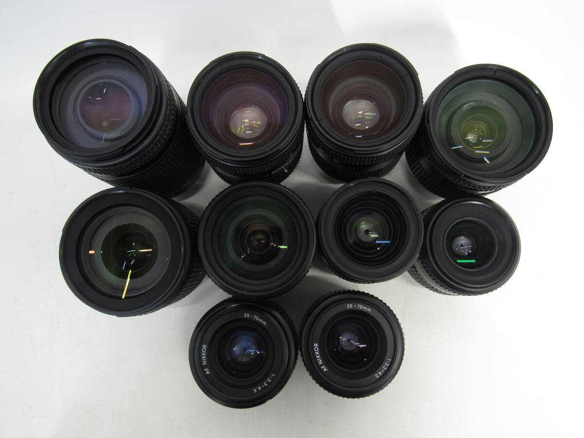 T-3623[同梱不可] Nikon AFレンズ 10点まとめセット 28-105mm 24-120mm 70-300mm 他 ニコン フィルムカメラ ジャンク