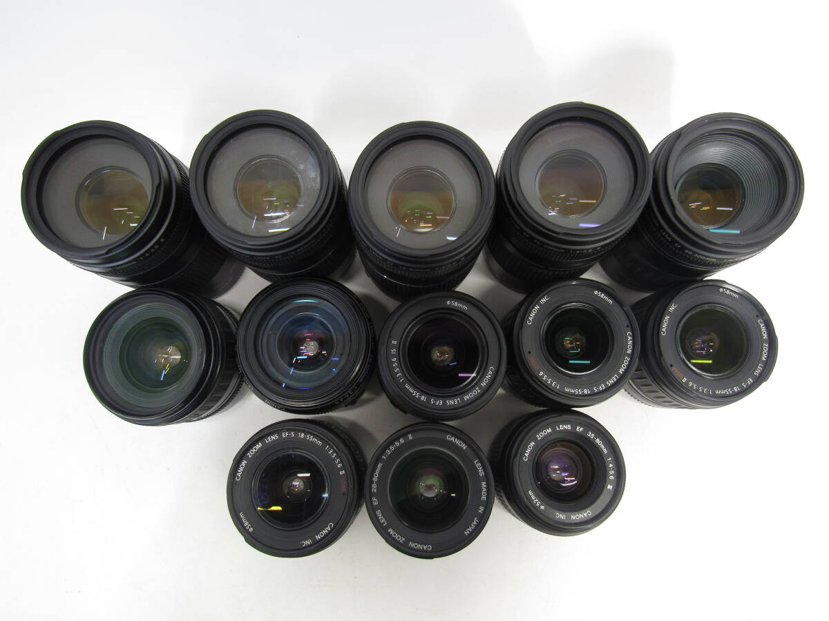 T-3624[同梱不可] Canon AFレンズ 13点まとめセット ウルトラソニック 28-105mm 75-300mm 90-300mm 他 キャノン フィルムカメラ ジャンク