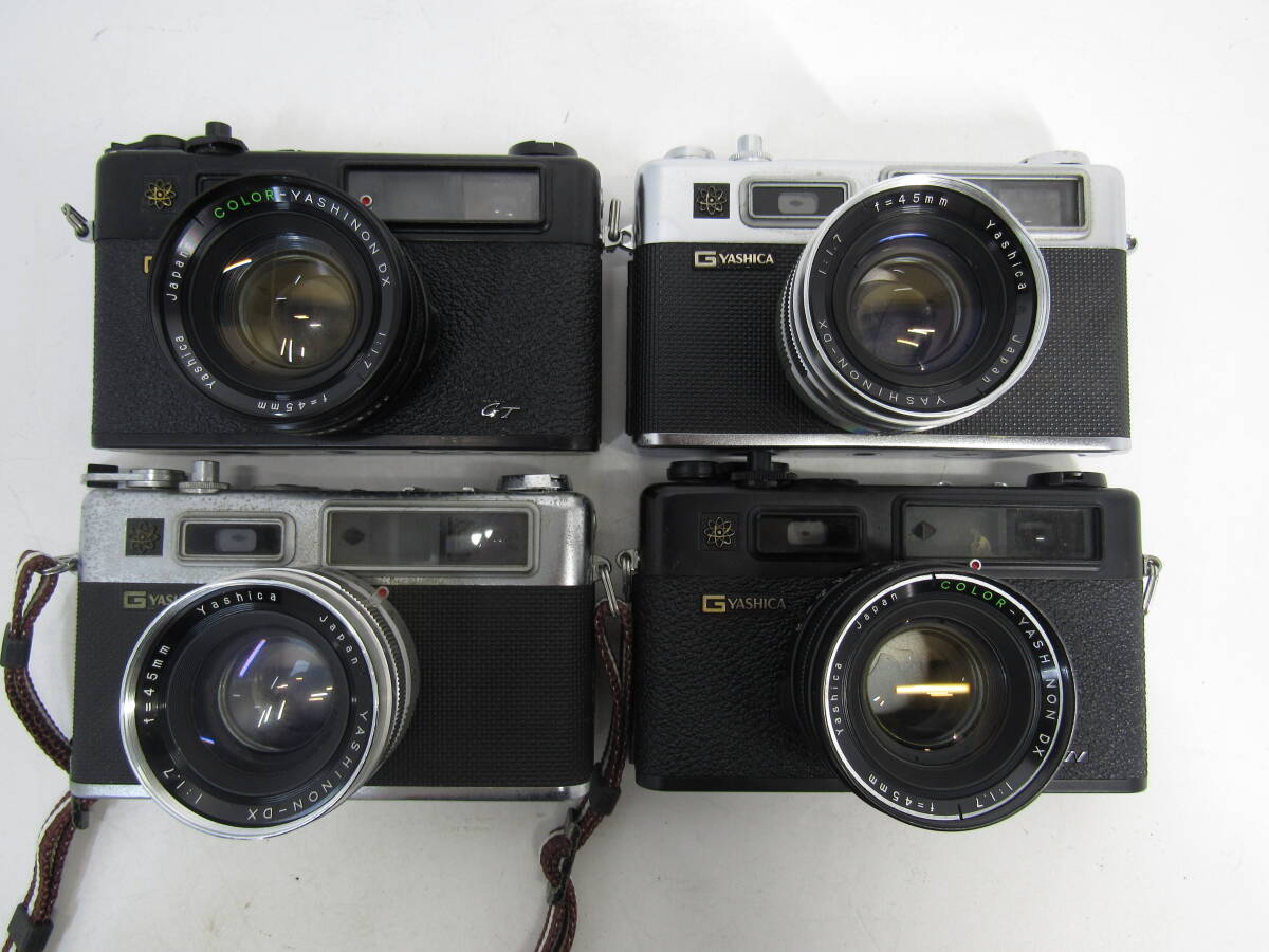 T-3625[同梱不可] Yashica コンパクトカメラ 4点まとめセット レンジファインダー ELECTRO35 GT GTN 等 ヤシカ フィルムカメラ ジャンク