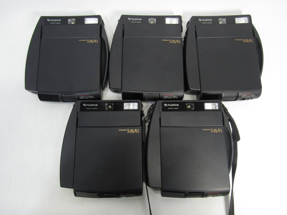 T-3628[同梱不可] Fujifilm 5点まとめセット Fotorama Slimace フジフィルム スリムエース インスタント カメラ ジャンク
