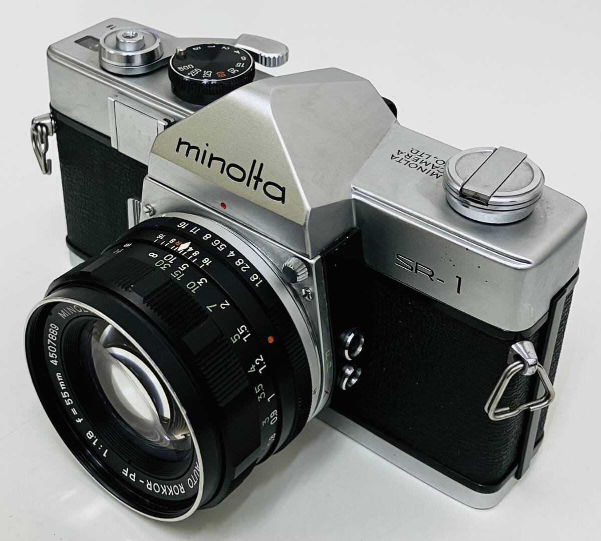 ★ フィルムカメラ＆レンズセット ミノルタ ★ Minolta SR-1 No.2582778 ★ レンズ AUTO ROKKOR-PF 1:1.8 f=55㎜ 4507889 MINOLTA ★