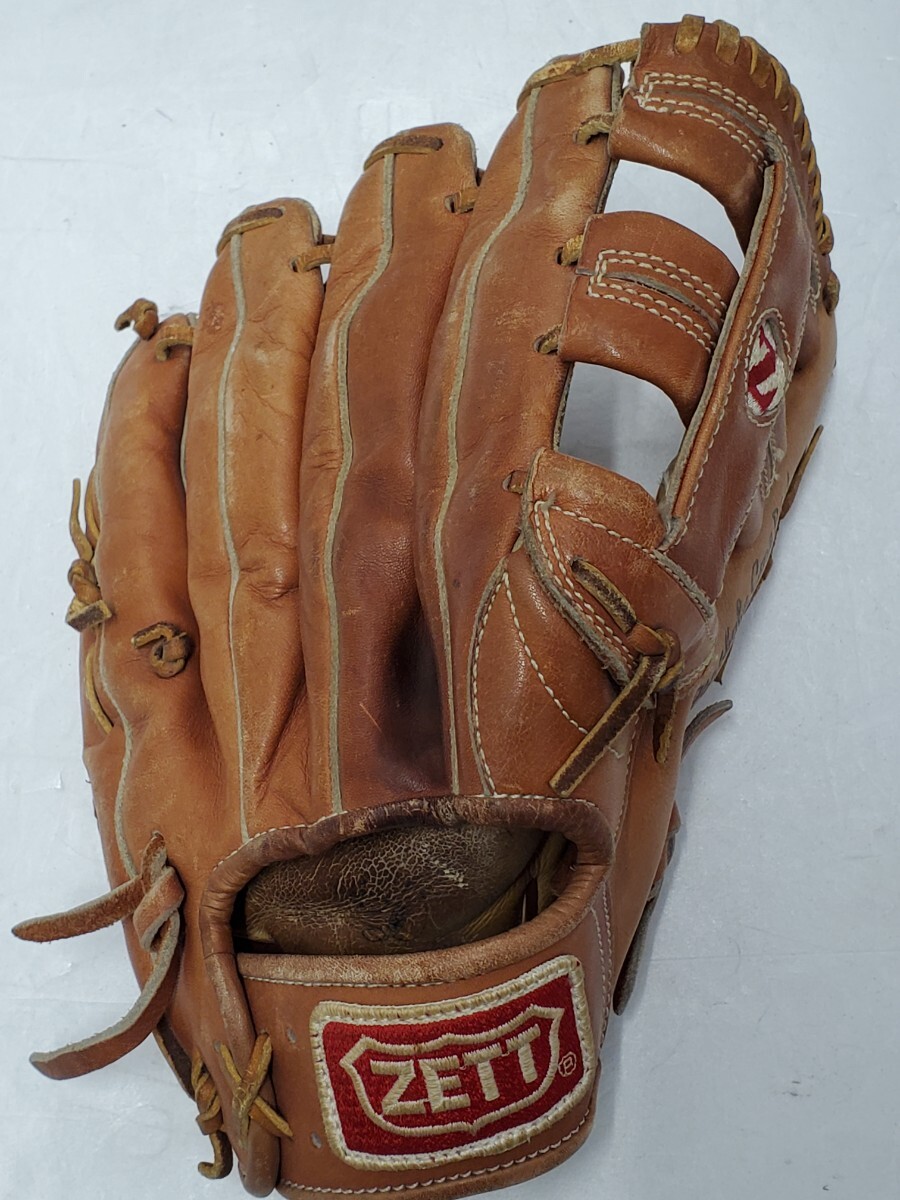Mi★1円～【保管品】 ZETT ZBG-103 グローブ 傷汚れ有 ゼット 右投げ ビンテージ 野球グローブ 0320④