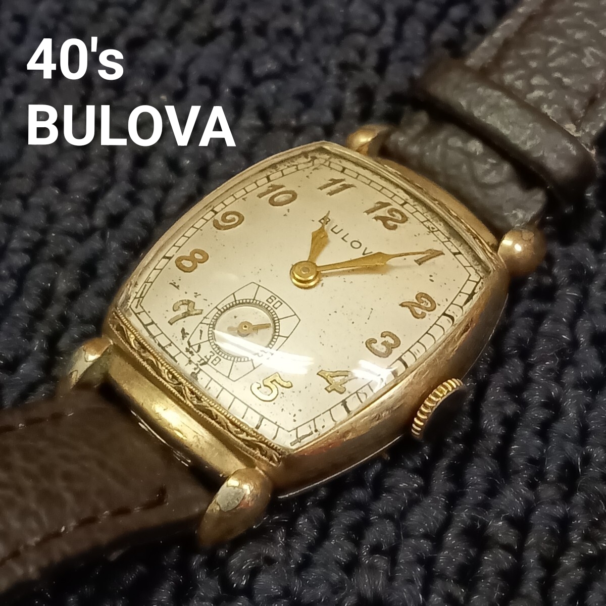 zR185 40's BULOVA A9 腕時計 手巻き ブローバ ヴィンテージ アンティーク 現状品 ジャンク品 1940年代