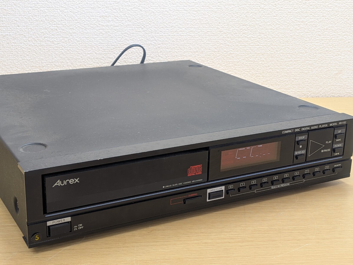 ○C325 CDプレーヤー 希少！ Aurex CDデッキ XR-V52 動作OK オーディオ機器 東芝 オーレックス