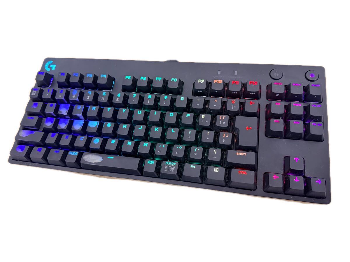 WB4244 キーボード Logicool G PRO X ゲーミングキーボード G-PKB-002 有線 テンキーレス ロジクール 2105製造 動作確認済 中古 ブラック
