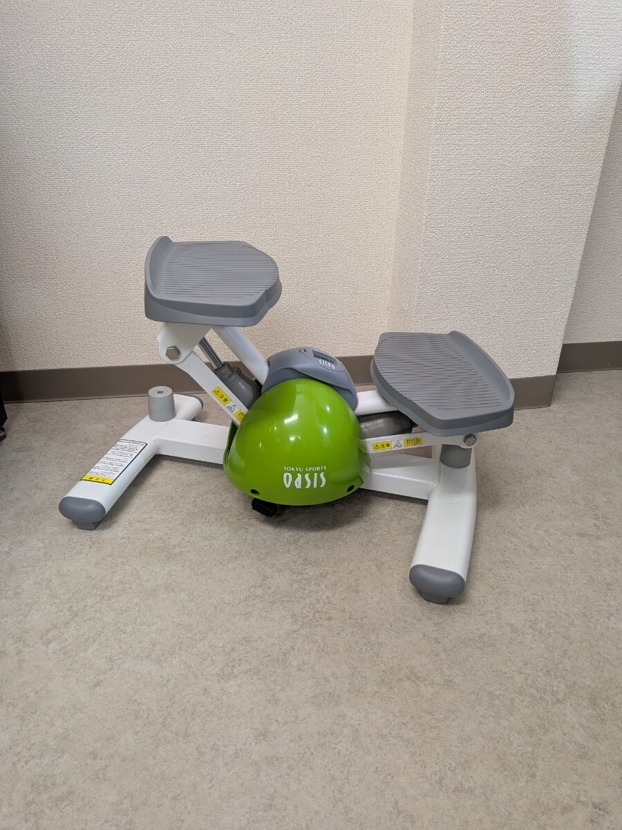 〇家S322 ツイストステッパー 東急スポーツオアシス OASIS SP-100 グリーン 健康器具 ステッパー カウンター 動作OK