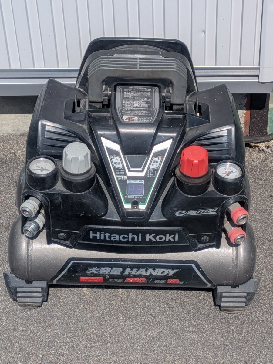 ◎家S333 エアコンプレッサー 動作OK 日立工機 高圧エアコンプレッサ EC1245H2 ハイコーキ HITACHI 高圧 高圧エアコンプレッサ 日立 エア