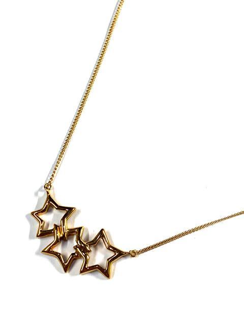 【即決】 Tiffany&Co. ティファニー K18YG トリプルスター ネックレス イエローゴールド ジュエリー アクセサリー 星 3.6ｇ