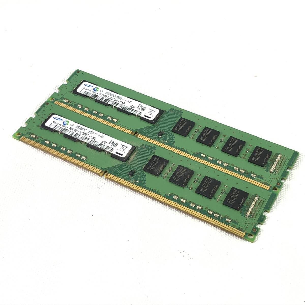 PCメモリ SAMSUNG 8GB 2Rx8 PC3-12800U 2枚まとめ 【現状販売品】 26C 北2