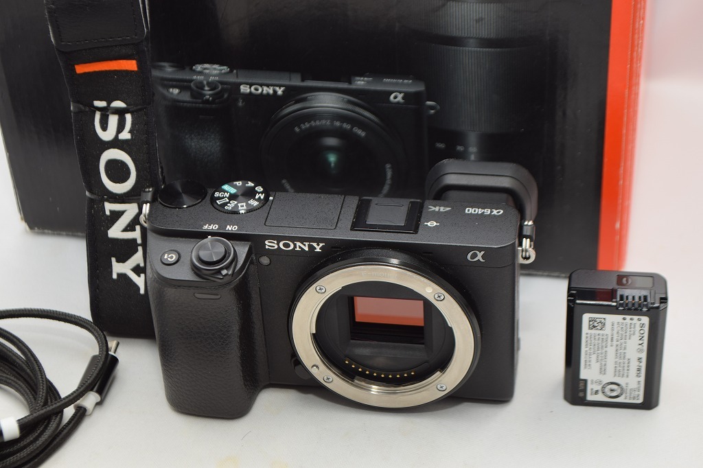 美品★SONY ソニー α6400 ボディ ブラック ILCE-6400★ショット数約6000回・元箱付