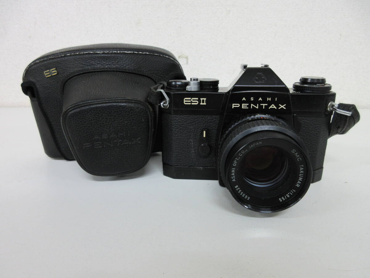 中古 カメラ PENTAX ペンタックス　ESⅡ SMC TAKUMAR 55mm F1.8 一眼レフフィルムカメラ ※動作未確認 ／R