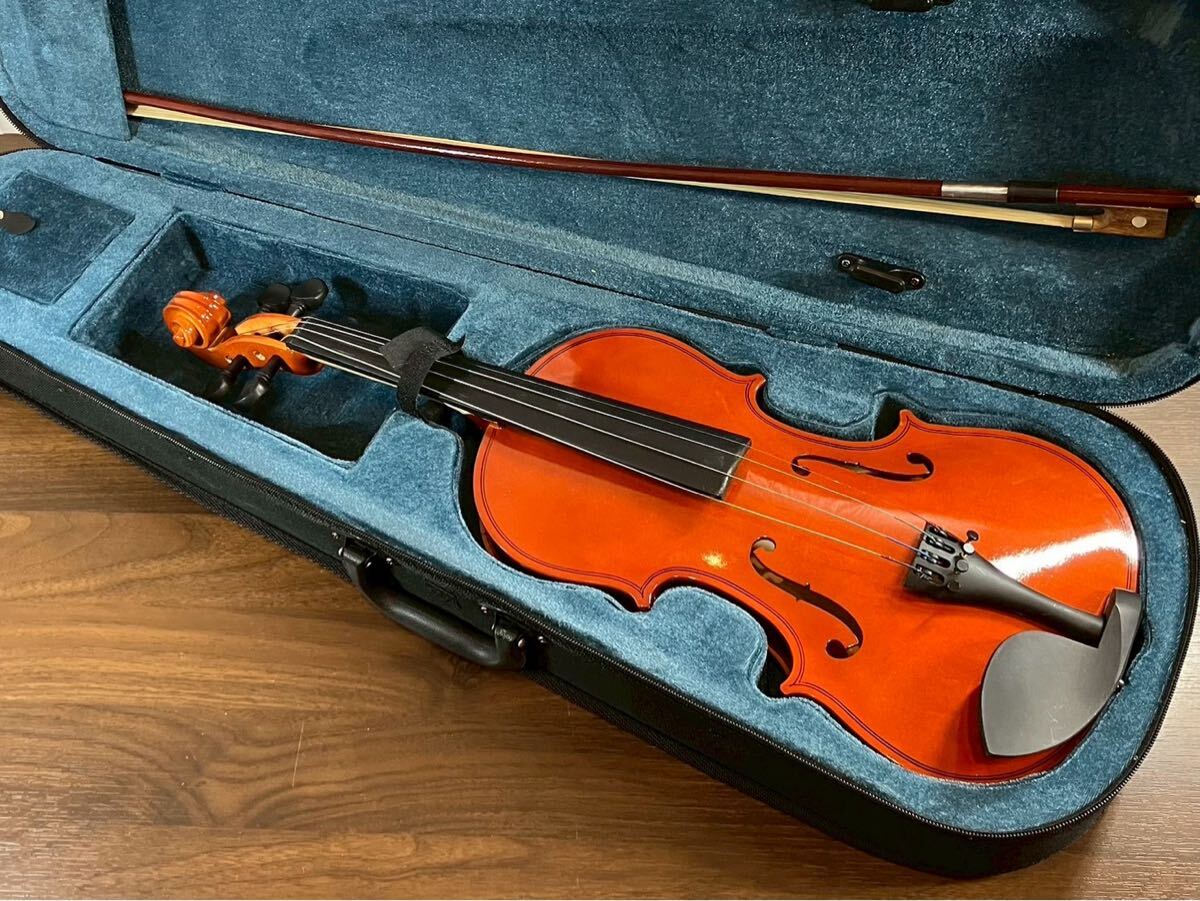 世本2406 バイオリン メーカー不明 弓付き ケース付き 弦楽器
