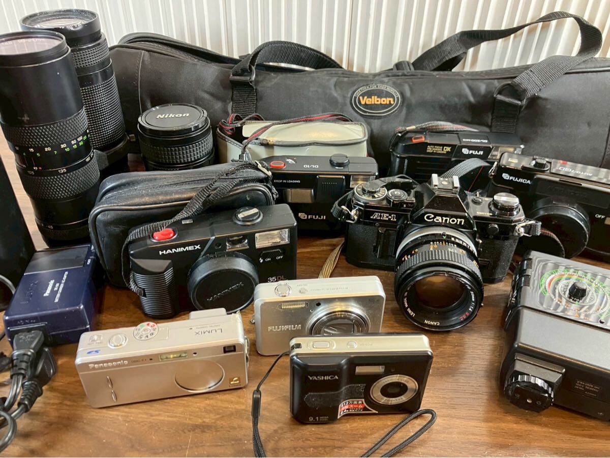 大島2 カメラまとめ デジカメ レンズ 三脚 ベルボン キャノン ニコン フジ ヤシカ パナソニック