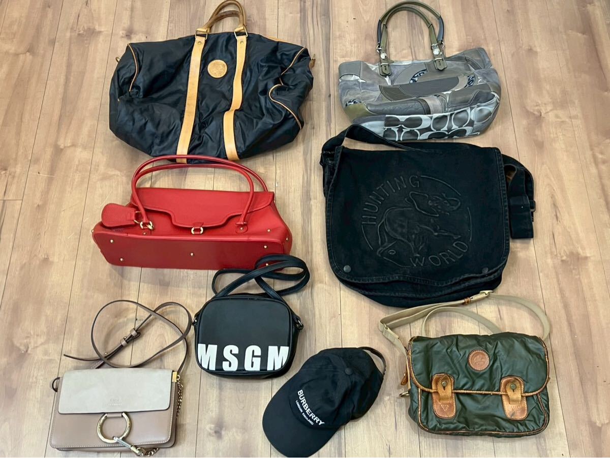 ブランド まとめ バッグ 帽子 コーチ クロエ ハンティングワールド バーバリー フォリフォリ