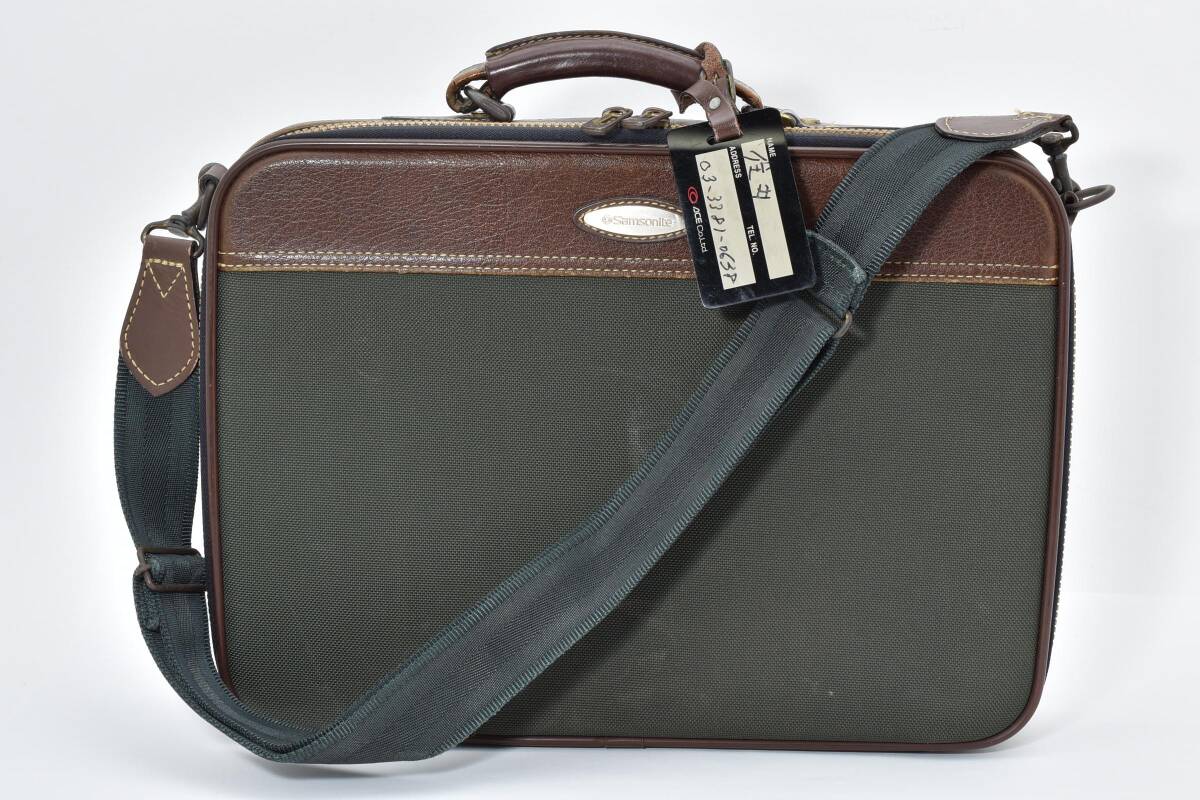 Samsonite サムソナイト レザーコンビビジネスバッグ ブリーフケース #A407 