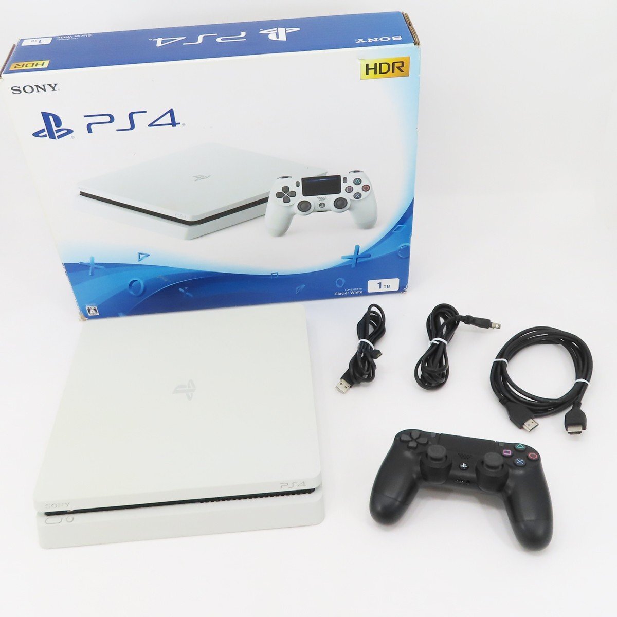 ♪○【SONY ソニー】PS4 本体 1TB CUH-2100B グレイシャー・ホワイト