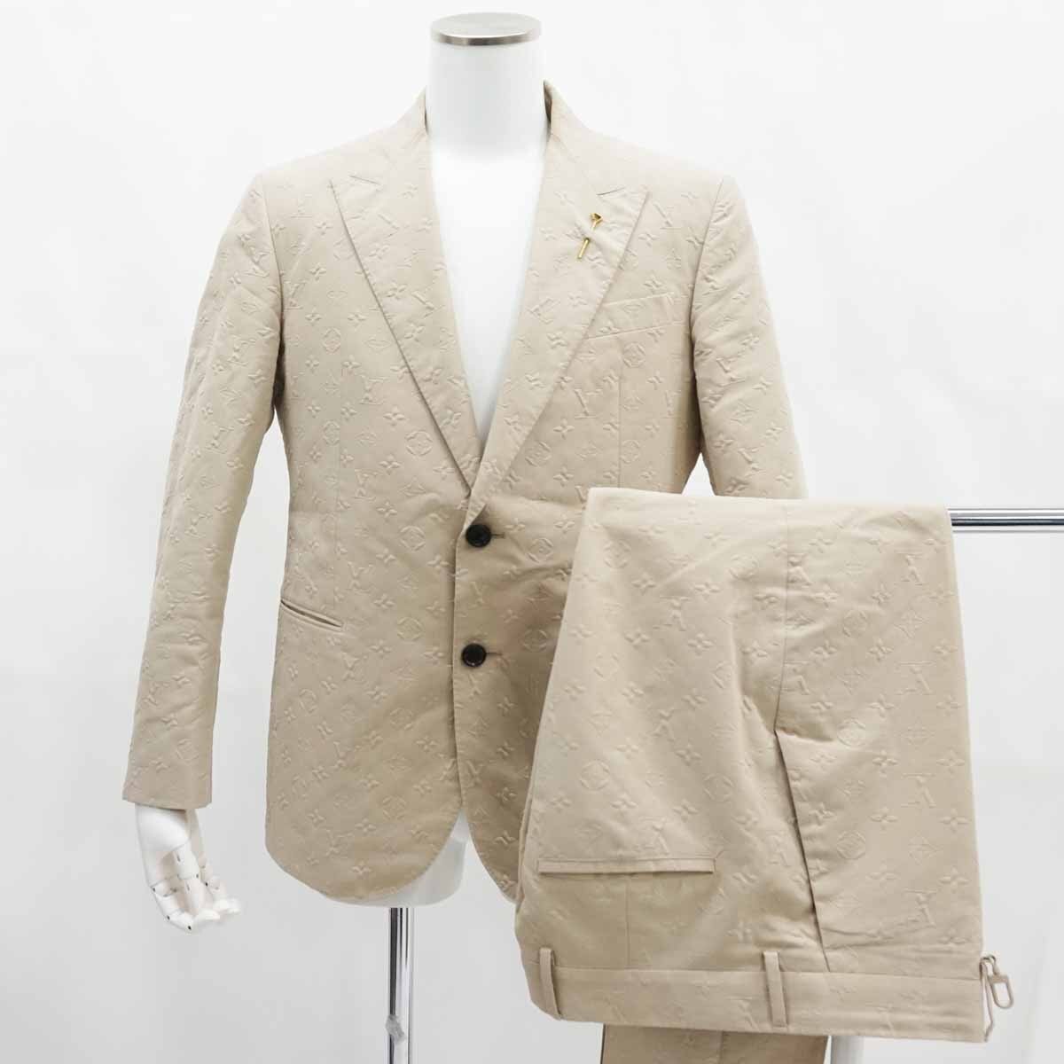 ◆【LOUIS VUITTON ルイ・ヴィトン】モノグラム セットアップ RM241MQ ZDC HKJ42E/HKP42W ベージュ 52/42