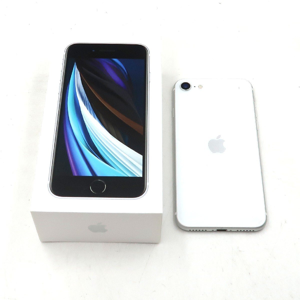 ◇ジャンク【au/Apple】iPhone SE 第2世代 64GB SIMロック解除済 MX9T2J/A スマートフォン ホワイト