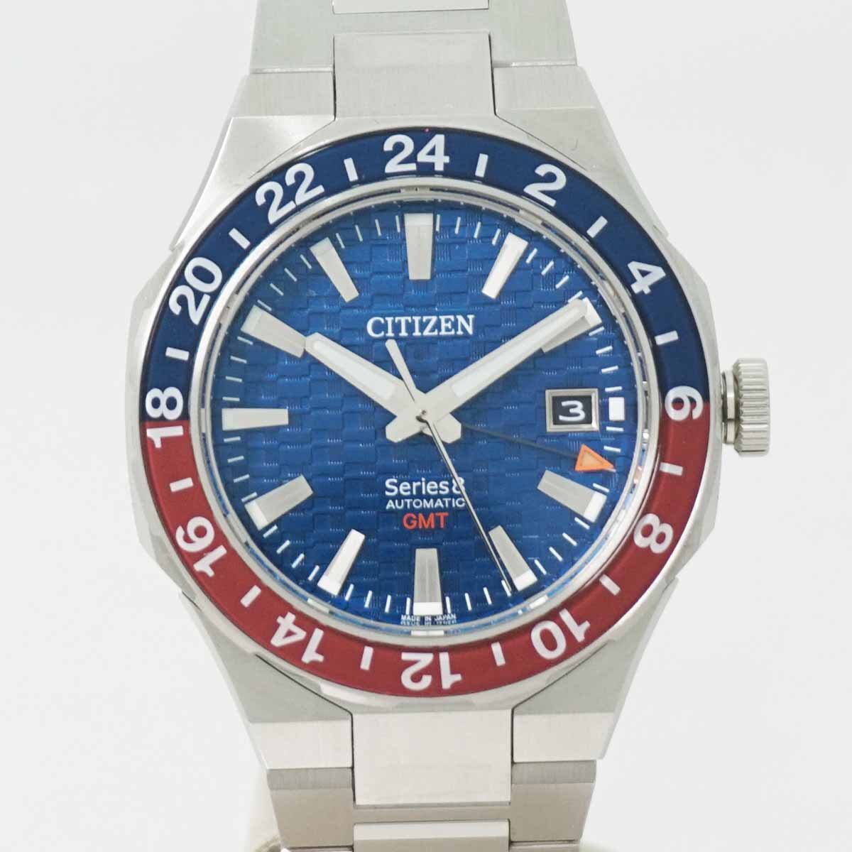 ◇美品【CITIZEN シチズン】シリーズ8 メカニカル GMT NB6030-59L 自動巻腕時計