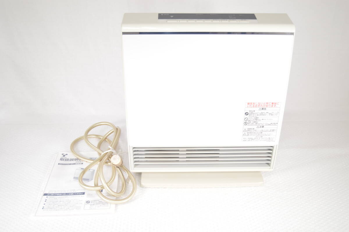 リンナイ RC-N4001NP ガスファンヒーター 都市ガス 12A 13A用 東邦ガス プラズマクラスター 2017年製 取説・ガスホース3ｍ付 KT0004