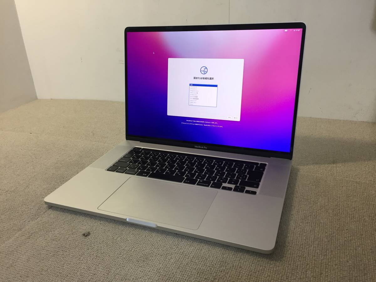 【223】Apple MacBook Pro 16-inch,2019 シルバー Core i9-9980HK 2.4GHz/64GB/SSD1TB/macOS Monterey