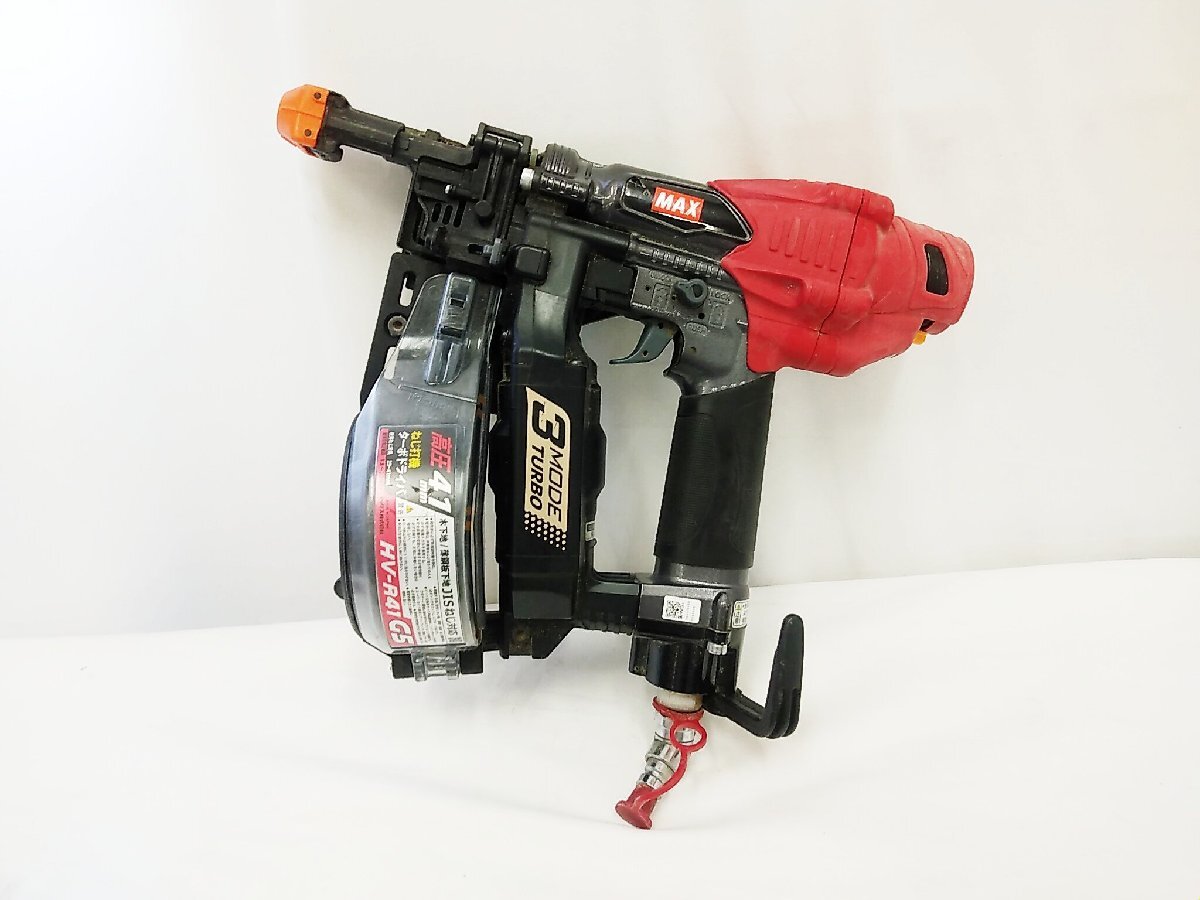 MAX マックス ねじ打機 ターボドライバ HV-R41G5-G 高圧41mm 木下地 薄鋼板下地JISねじ対応 エアツール エア工具 / 名古屋発3-48△