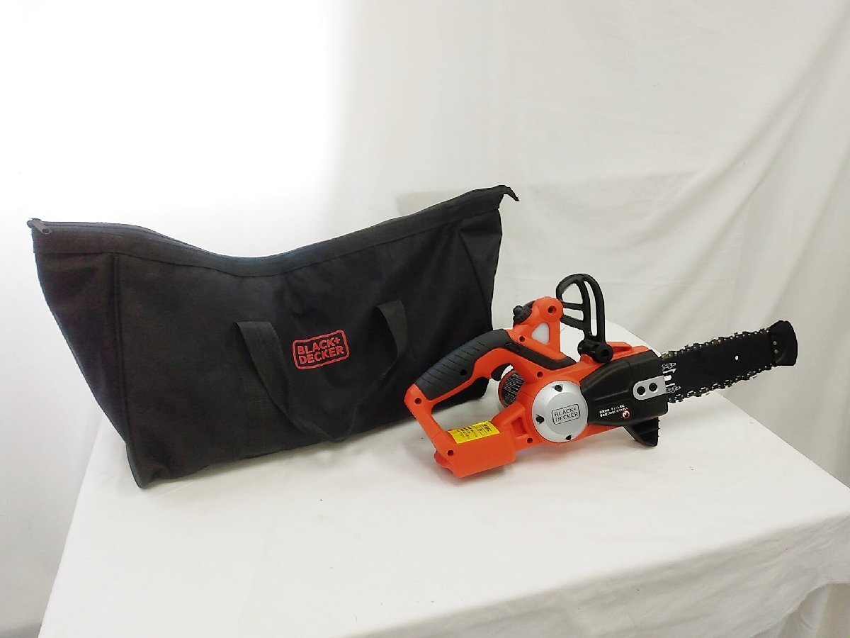 未使用品 BLACK+DECKER ブラックアンドデッカー コードレスチェーンソー GKC1820L1N 18V チェンソー 切断機 電動工具 / 名古屋発3-72□