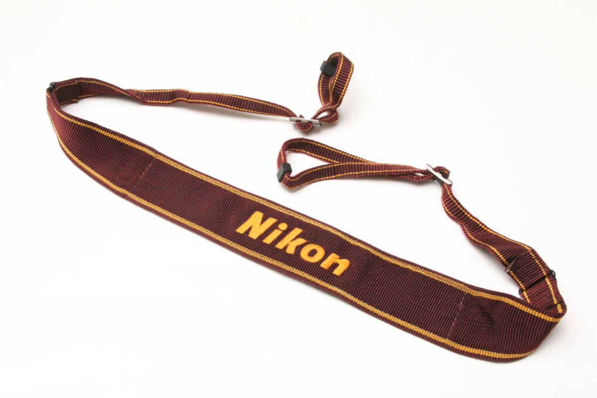 ニコン　Nikon　ストラップ　茶系　幅広
