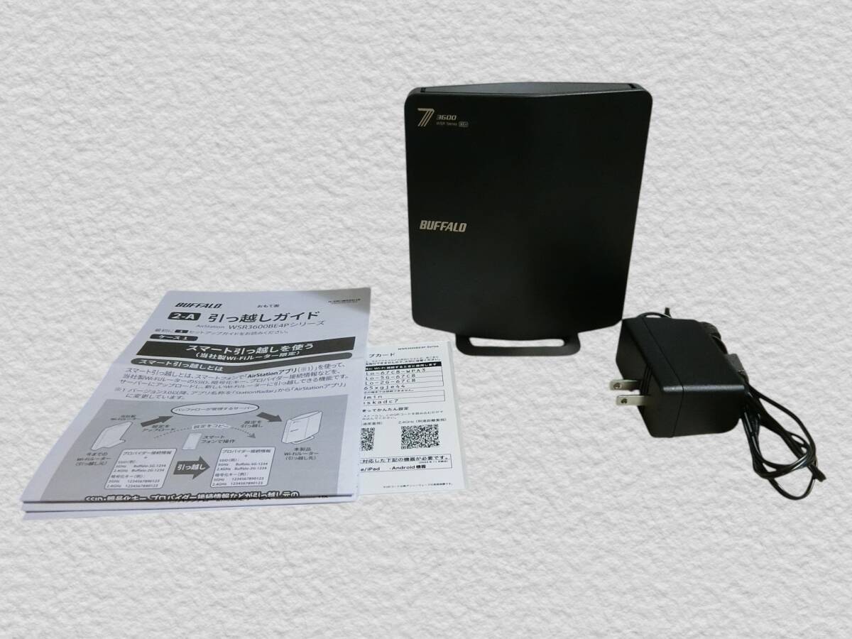 BUFFALO　バッファロー　WSR3600BE4P-BK　Wi-Fiルーター　★1円スタート★1スタ　03070318H047