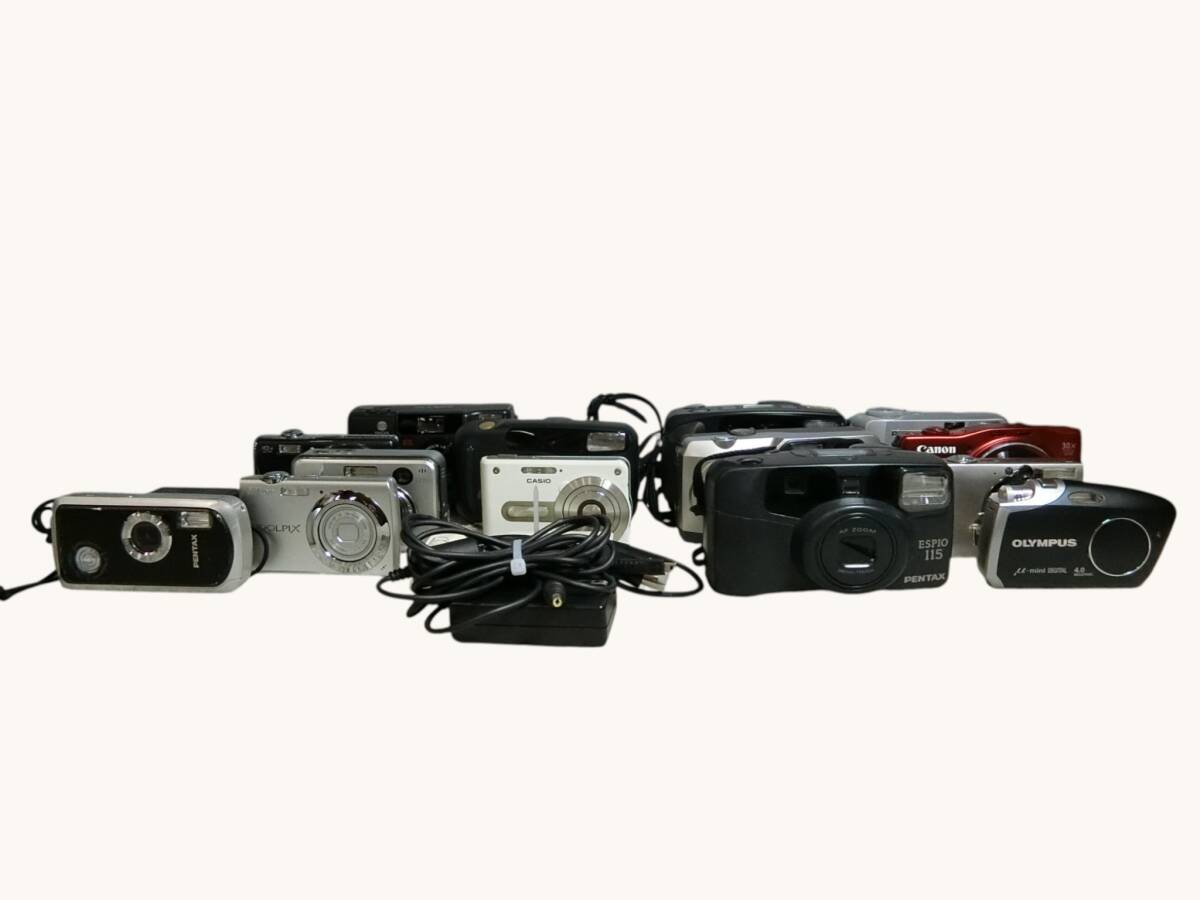 まとめカメラ　CASIO　Nikon　ペンタックス　キャノン　他　21台　デジカメ　フィルムカメラ　★1円スタート★1スタ　032001