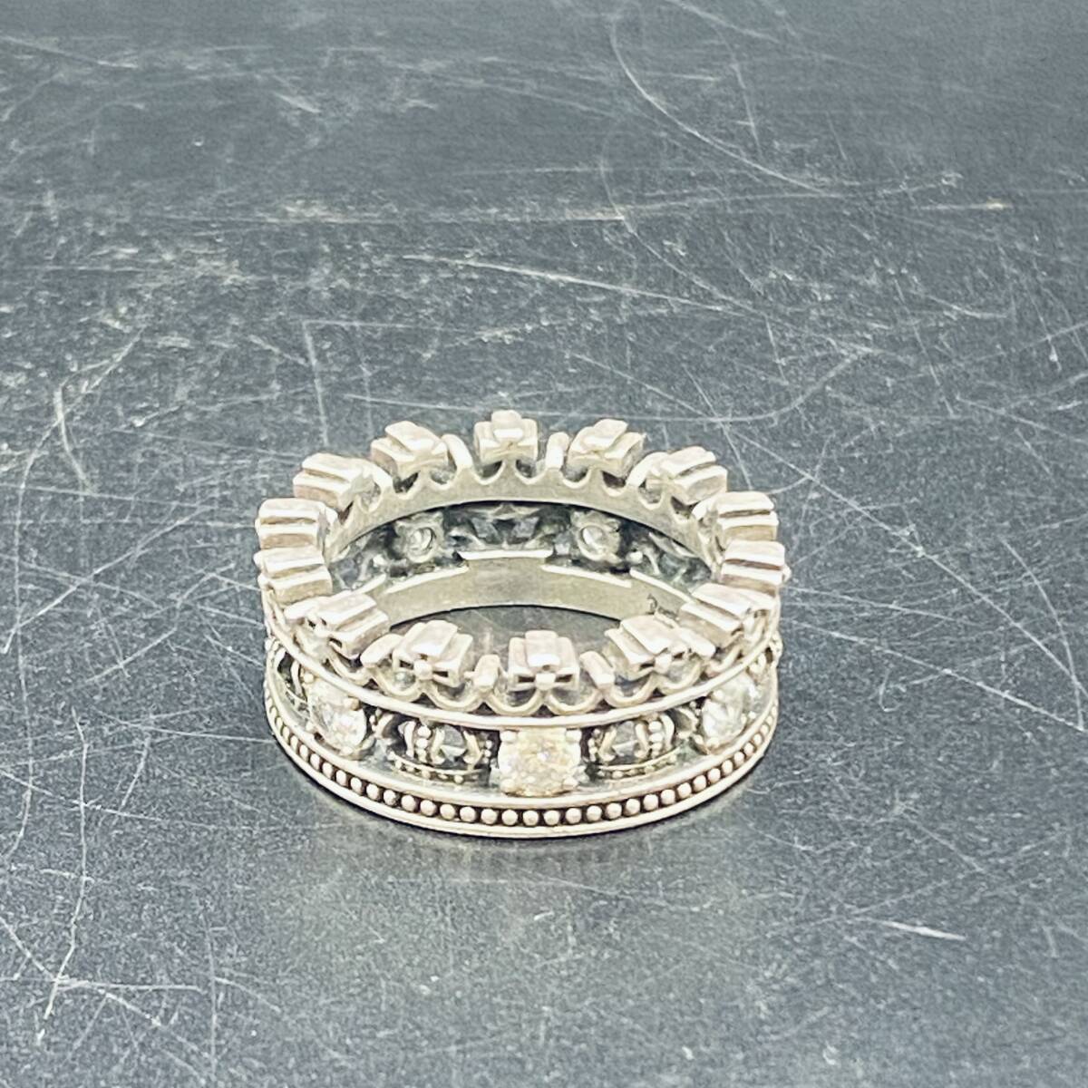 A7717　ジャスティンデイビス　S925リング　12.3g 21号