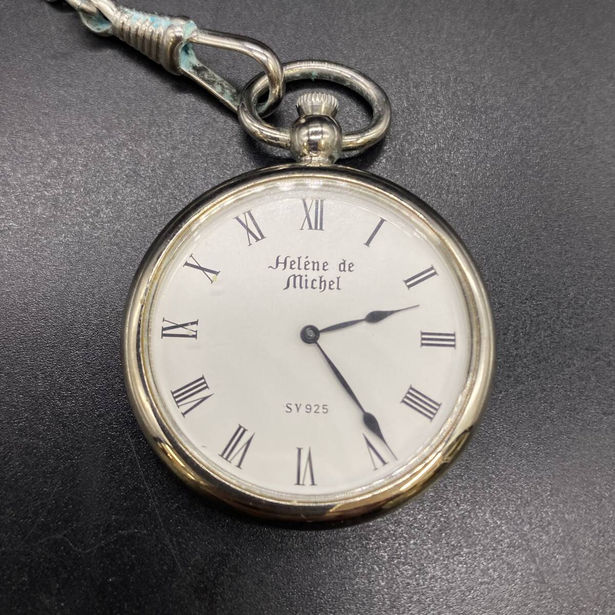 A7672 ヘレンミシェル SV925　懐中時計　不動品