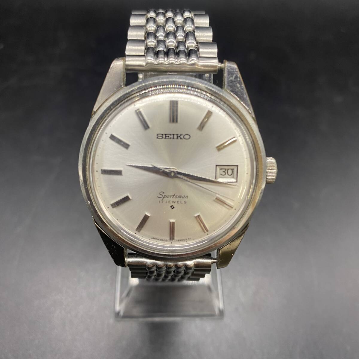 A8378 SEIKO セイコー 6602-9982 手巻き　稼働品　社外ベルト