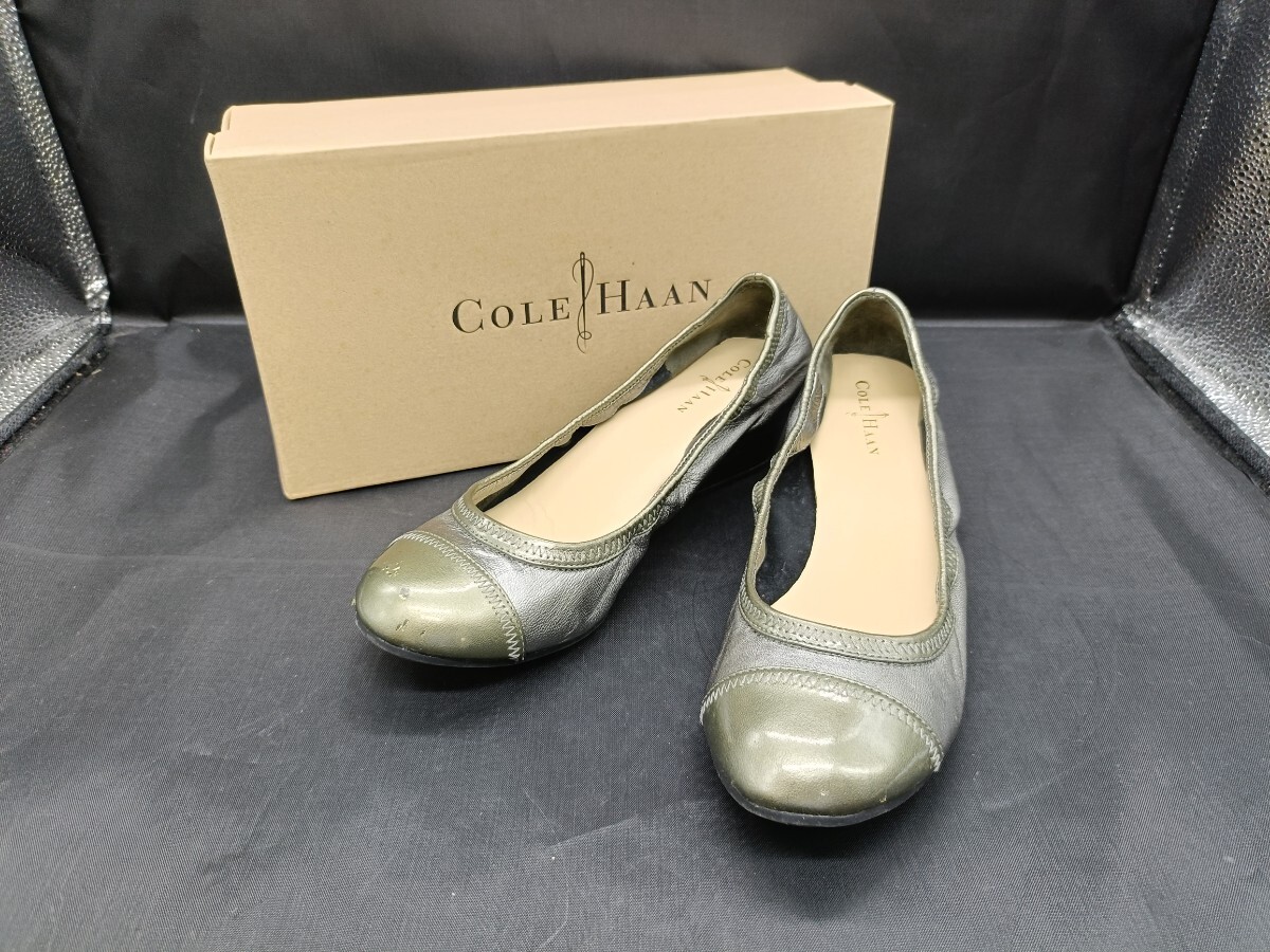 COLE HAAN コールハーン レディース パンプス 6 5 B 約23.5cm MILLY WEDGE ダークシルバー ヒール 中古